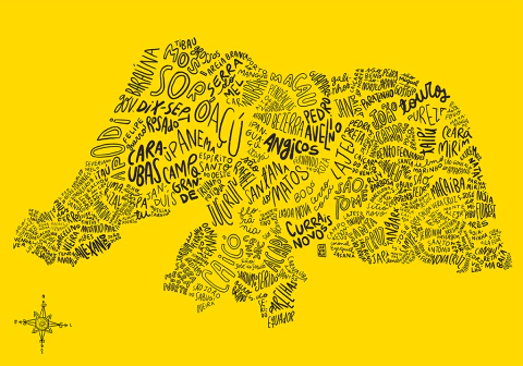 Pôster Mapa do RN A4
