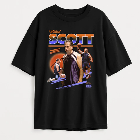 Remera Oversize Negra Michael Scott MVP - comprar online