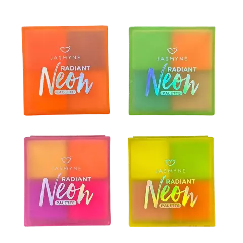Jasmyne Paleta De Sombra Radiant Neon 4 Cores Super pigmentadas