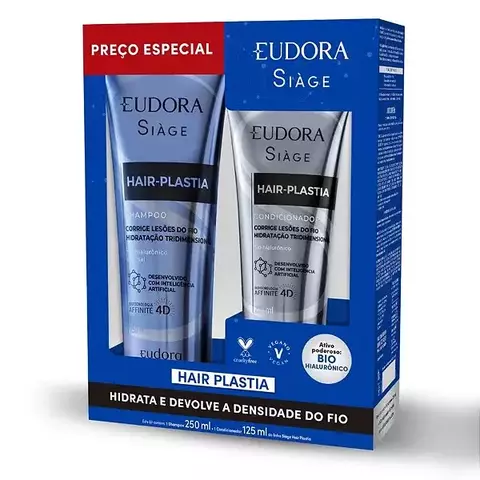 Kit Siàge Shampoo 250ml + Condicionador 125ml Hair - Plastia Eudora