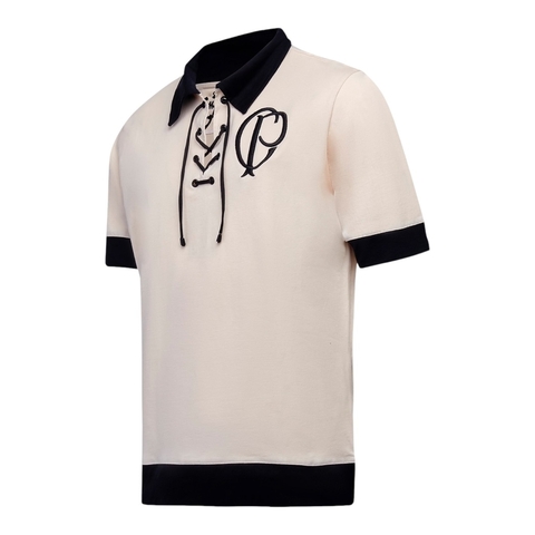 Camisa Retrô Corinthians 1910 - Masculina - Bege com detalhes em preto