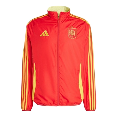 Jaqueta Corta-Vento Seleção Espanha I 24/25 - Masculina Puma - Vermelha com detalhes em amarelo