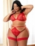 Kit 2 Conjuntos Lingerie Feminino Plus Size Sutiã sem Bojo e Calcinha Fio Dental Sexy com Cinta Liga Sensual Fio Dental Sexy Sutiã Triangulo - AuraFitt