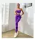 Imagem do Conjunto fitness feminino com top de alta sustentação e modelagem confortável para yoga."