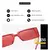 Óculos de sol vintage para mulheres, óculos pequenos retangulares, lente UV400 - comprar online