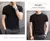 Camisetas masculinas branco preto manga curta solta em torno do pescoço camisas na internet