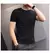 Camisetas masculinas branco preto manga curta solta em torno do pescoço camisas - NK Mega Stor