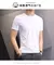 Camisetas masculinas branco preto manga curta solta em torno do pescoço camisas
