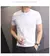Camisetas masculinas branco preto manga curta solta em torno do pescoço camisas - NK Mega Stor