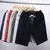 2025 Shorts brancos Homens Estilo Japonês Poliéster Correndo Shorts Esportivos para Homens Casual Verão Cintura Elástica Sólidos Shorts Roupas - loja online
