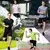 Imagem do Camiseta masculina com gola redonda, manga curta, corrida, umidade wicking, treinamento, exercício, camisa esportiva de ginástica, tops leves