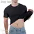 Imagem do Camiseta masculina e feminina de algodão de alta qualidade, manga curta, gola redonda, cor sólida, preto, branco, respirável, roupas para casal