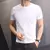 Camisetas masculinas branco preto manga curta solta em torno do pescoço camisas