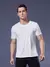Camiseta masculina com gola redonda, 1 peça, branca, ultraleve, secagem rápida