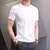 Camisetas masculinas branco preto manga curta solta em torno do pescoço camisas - loja online