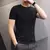 Camisetas masculinas branco preto manga curta solta em torno do pescoço camisas na internet