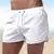 2025 Shorts brancos Homens Estilo Japonês Poliéster Correndo Shorts Esportivos para Homens Casual Verão Cintura Elástica Sólidos Shorts Roupas - NK Mega Stor