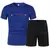Moda duas peças conjuntos masculinos roupas esportivas verão secagem rápida respirável camiseta shorts outfit ao ar livre casual correr roupas esportivas - NK Mega Stor