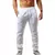 Calças de linho de algodão masculino verão cor sólida respirável calças de linho masculino casual cintura elástica calças de fitness hip-hop streetwear - comprar online