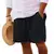 Novo algodão dos homens cor sólida curto leve calças de ginásio linho praia shorts masculino jogging esporte grande curto homme na internet