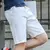 Imagem do 2025 Shorts brancos Homens Estilo Japonês Poliéster Correndo Shorts Esportivos para Homens Casual Verão Cintura Elástica Sólidos Shorts Roupas