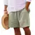 Novo algodão dos homens cor sólida curto leve calças de ginásio linho praia shorts masculino jogging esporte grande curto homme - comprar online