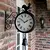 Relógio Retro Duplo de Parede para Exterior – Galo em Metal, Estilo Vintage - VintageSecrets