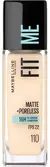 Base Líquida Maybelline Fit Me Matte + Poreless con FPS 22