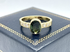 Anillo de Oro 18K, Turmalina y Diamantes en internet
