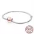 Pulseira Coração Coroa em Prata Esterlina S925