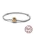 Pulseira Coração Coroa em Prata Esterlina S925