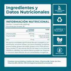 Vitamina B12, B6 y ZINC - Vita Plus Market
