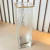 Vaso de Vidro Martelado Decorativo com Fio Dourado 25x8cm - loja online