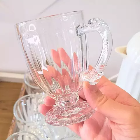 Jogo com 6 Taças em Cristal Ecológico Nouveau para Cappuccino - 190ml