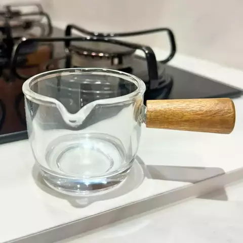 Molheira de Vidro com Cabo de Bambu da Lyor - 100 ml