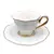 Jogo de Xícaras para Café em Porcelana Branca com Detalhes em Dourado Mon Charmant da L’Hermitage 12 Peças - 90 ml