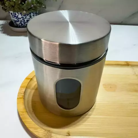 Pote Hermético de Vidro e Inox com Tampa – 600ml