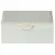 Caixa Retangular Decorativa em MDF com Couro Sintético Cinza Claro e Detalhe em Dourado – 22,5x9x14,5cm - Apto 321