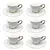 Jogo de Xícaras para Café em Porcelana Branca com Detalhes em Dourado Mon Charmant da L’Hermitage 12 Peças - 90 ml - comprar online