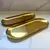 Conjunto com 2 Bandejas de Metal Oval Dourado - 23x9cm na internet
