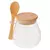Pote Hermético em Vidro com Tampa e Colher de Bambu - 410ml - Apto 321