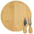 Kit Tábua para Queijo em Bambu com Garfo e Faca 3 Peças – 30 cm