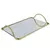 Bandeja Retangular Decorativa Espelhada com Metal Dourado - 25x16cm na internet
