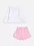 CONJUNTO BLUSA LAÇO COM SHORT SAIA PREGAS MOMI - loja online
