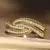 Anel de casamento de prata esterlina 925 com zircônia brilhante, elegante estil - Virtual Store