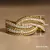 Anel de casamento de prata esterlina 925 com zircônia brilhante, elegante estil - comprar online