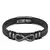 Pulseira de Couro e Aço Inoxidável para Homem – Design Clássico e Resistente na internet