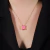 Colar Dourado de Pedra Retangular Rosa - comprar online