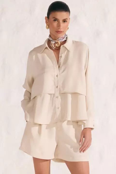 Shorts em Crepe Alfaiataria Francis