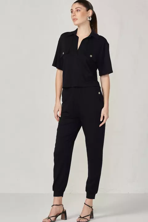 Conjunto de Blusa e Calça Jogger em Molevisco